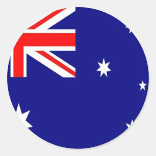 Sticker Rond Drapeau australien