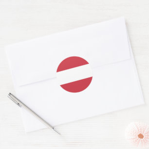 Sticker Rond Drapeau autrichien
