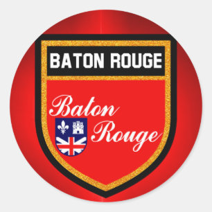 Sticker Rond Drapeau Baton Rouge