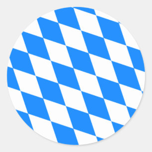 Sticker Rond Drapeau bavarois - Flagge Bayerische