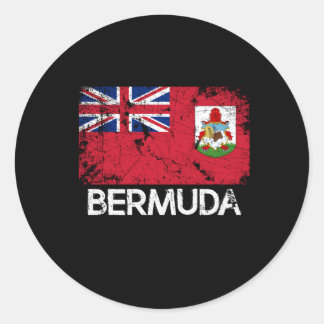Sticker Rond Drapeau Bermudien Fabriqué Aux Bermudes