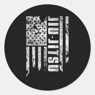 Sticker Rond Drapeau Bjj Usa De Jiu Jitsu Bjj Gi Mixed martial
