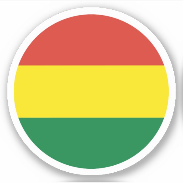 Sticker rond Drapeau Bolivie (Devant)