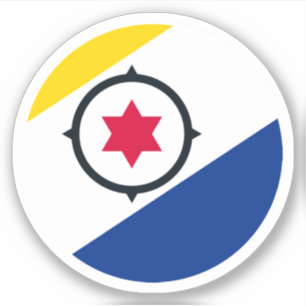 Sticker rond Drapeau Bonaire