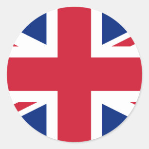 Sticker Rond Drapeau britannique