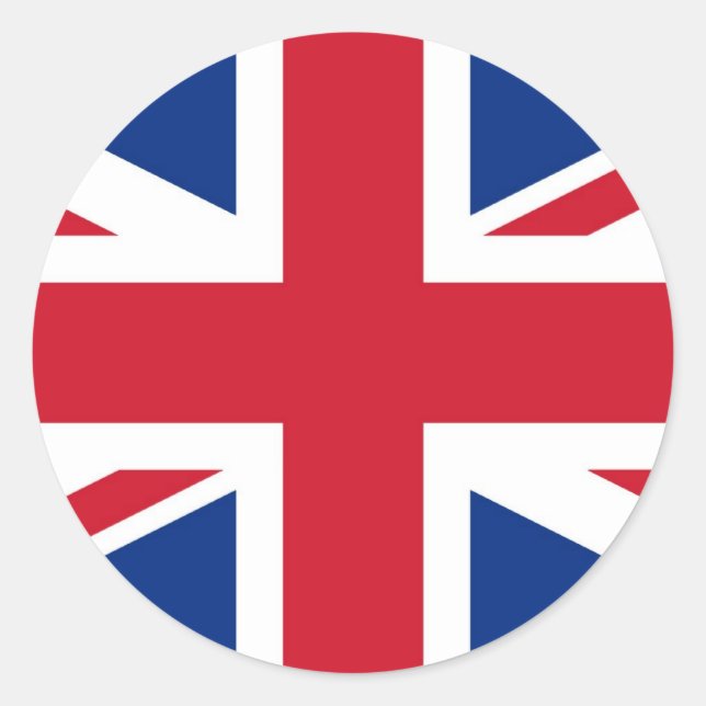 Sticker Rond Drapeau britannique Royal Union Jack (Devant)
