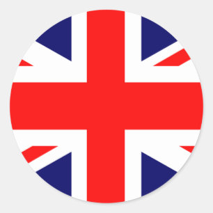 Sticker Rond Drapeau britannique Union Jack