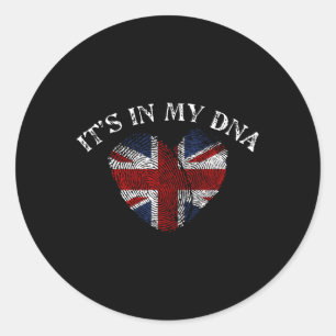 Sticker Rond Drapeau britannique Union Jack Dna Uk