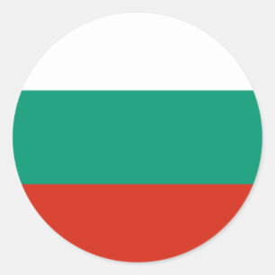 Sticker Rond Drapeau bulgare, Drapeau de Bulgarie