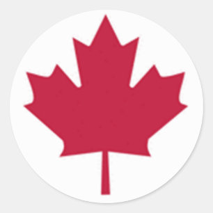 Sticker Rond Drapeau canadien