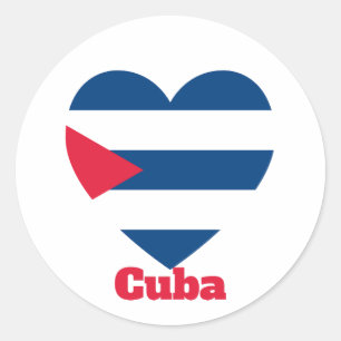 Sticker Rond Drapeau cardiaque cubain
