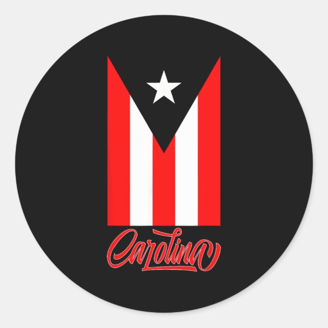 Sticker Rond Drapeau Carolina Porto Rico S (Devant)