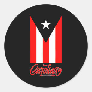 Sticker Rond Drapeau Carolina Porto Rico S