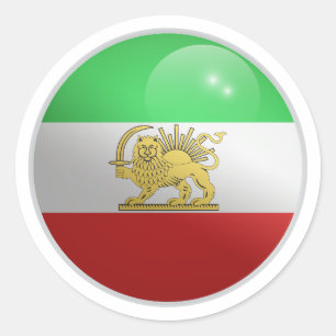 Sticker Rond Drapeau circulaire Iran Perse