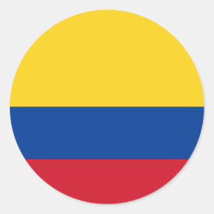 Sticker Rond Drapeau Colombie