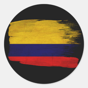 Sticker Rond Drapeau Colombie