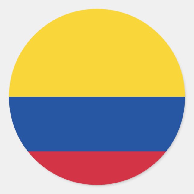 Sticker Rond Drapeau Colombie (Colombie) (Devant)