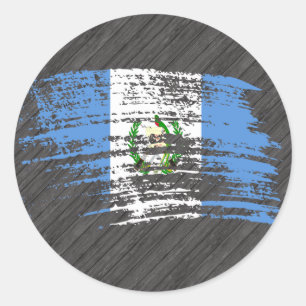Sticker Rond Drapeau cool du Guatemala
