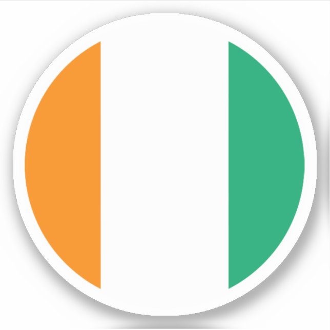 Sticker rond Drapeau Côte d'Ivoire (Devant)
