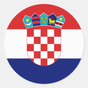 Sticker Rond Drapeau croate - Trobojnica