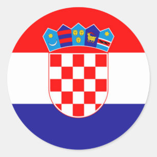 Sticker Rond Drapeau Croatie