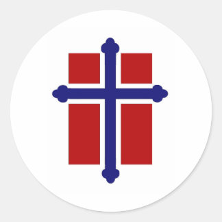 Sticker Rond Drapeau croisé norvégien