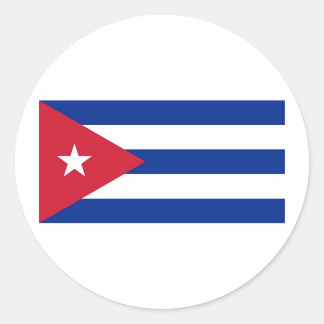 Sticker Rond Drapeau Cuba (Devant)