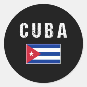 Sticker Rond Drapeau cubain pour Cuba