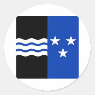 Sticker Rond Drapeau d'Aargau