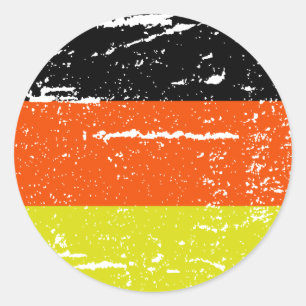STICKER ROND DRAPEAU D'ALLEMAGNE