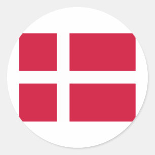 Sticker Rond Drapeau danois