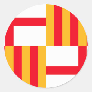 Sticker Rond Drapeau de Barcelone