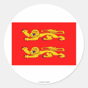 Sticker Rond Drapeau de Basse-Normandie