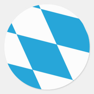 Sticker Rond Drapeau de Bavarois de drapeau de la Bavière