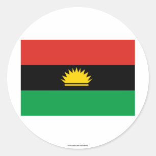 Sticker Rond Drapeau de Biafra (1967-1970)