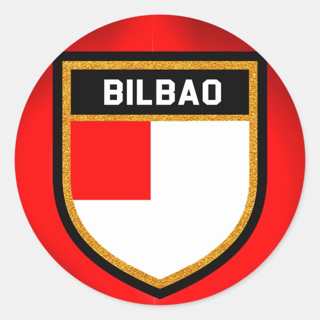 Sticker Rond Drapeau de Bilbao (Devant)