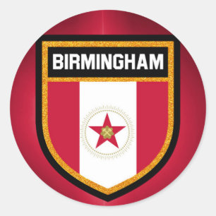 Sticker Rond Drapeau de Birmingham