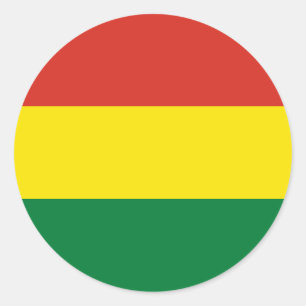 Sticker Rond Drapeau de Bolivie