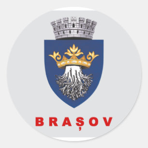 Sticker Rond Drapeau de Brasov