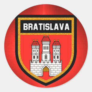 Sticker Rond Drapeau de Bratislava