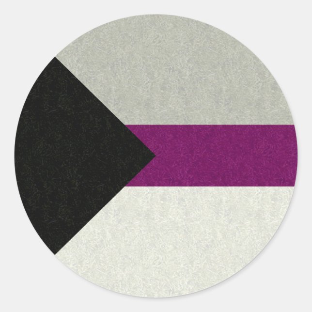 Sticker Rond Drapeau de fierté désisexuel Design Arrière - plan (Devant)