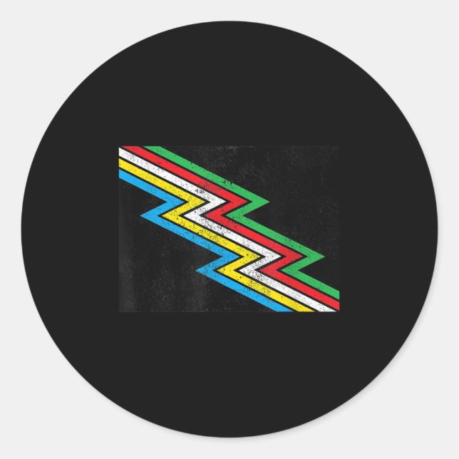 Sticker Rond Drapeau de fierté d'invalidité _1 (Devant)