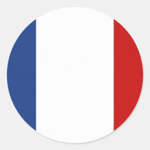 Sticker Rond Drapeau de France