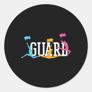 Sticker Rond Drapeau de garde de bande de marque Color Guard