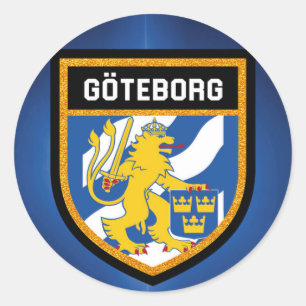 Sticker Rond Drapeau de Gothenburg