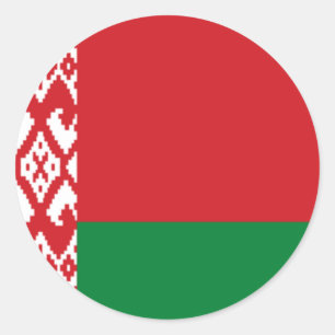 Sticker Rond Drapeau de la Biélorussie