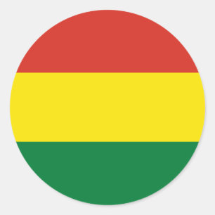Sticker Rond Drapeau de la Bolivie