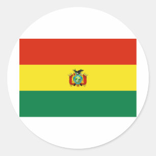 Sticker Rond Drapeau de la Bolivie