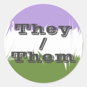 Sticker Rond Drapeau de la Fierté de Genderqueer personnalisabl