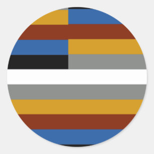 Sticker Rond Drapeau de la fierté fériée